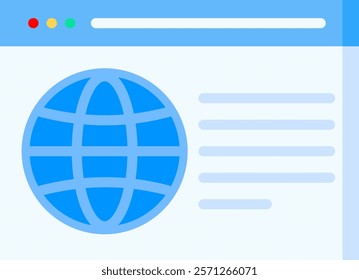 Webpage Icon Flat Vector Illustration