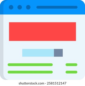 Webpage Icon Flat Vector Illustration