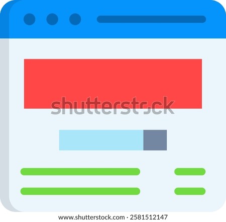 Webpage Icon Flat Vector Illustration