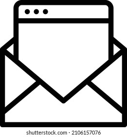 webpage Icon isolated on white background. Vector illustration. Eps10. Vector icon for website design and app