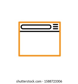 Webpage icon. Line and two colour design template