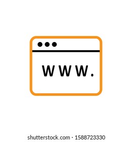 Webpage icon. Line and two colour design template