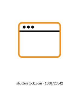 Webpage icon. Line and two colour design template