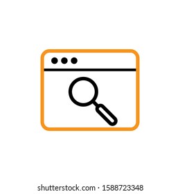 Webpage icon. Line and two colour design template