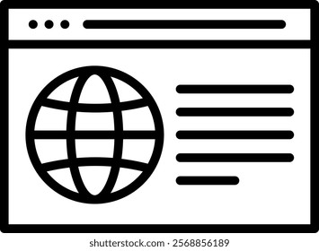 Webpage Icon Line Vector Illustration