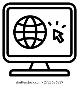 Vektorgrafik mit dem Symbol der Webseite