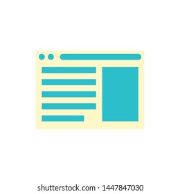 webpage  icon. Logo element illustration. webpage  design. colored collection. webpage  concept. Can be used in web and mobile