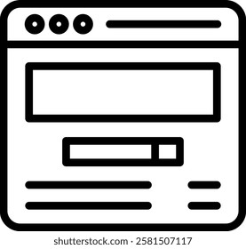 Webpage Icon Outline Vector Illustration