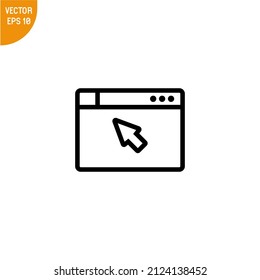 Webpage icon single simple vector illustration, good for all purposes,  Isolated on white background.