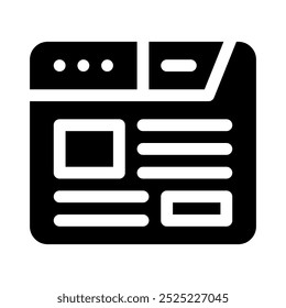 Webseiten-Symbol mit Stilsymbol
