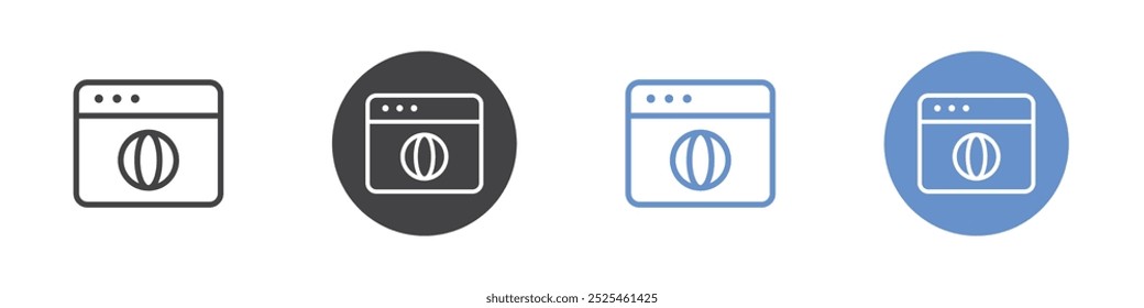 Webpage icon Thin outline art symbol