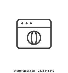 Webseiten-Symbol Dünnes Umrissbildsymbol