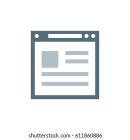 Webpage icon vector