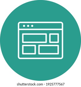Webpage, layout, seo icon vector image. Can also be used for Webpages. Suitable for use on web apps, mobile apps and print media.