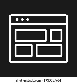 Página web, diseño, imagen vectorial de icono seo. También se puede usar para páginas web. Idóneo para aplicaciones web, aplicaciones móviles y medios impresos.