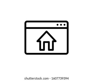 Webpage line icon. Vector symbol in trendy flat style on white background.Web sing for design.