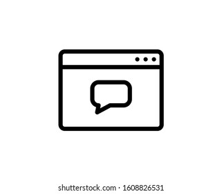 Webpage line icon. Vector symbol in trendy flat style on white background.Web sing for design.