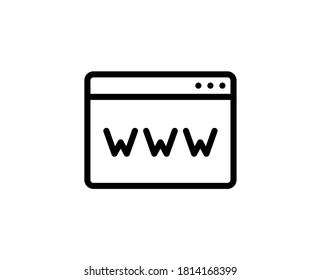 Webpage line icon. Vector symbol in trendy flat style on white background.Web sing for design.