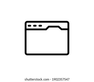 Webpage line icon. Vector symbol in trendy flat style on white background.Web sing for design.