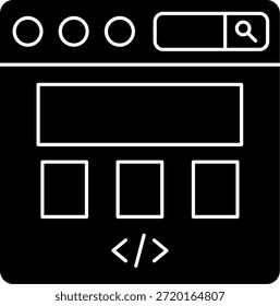 Webpage Line, Vektorsymbol-Design