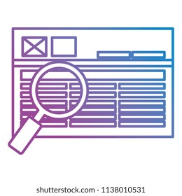 webpage with magnifying glass