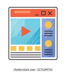 webpage with media player template