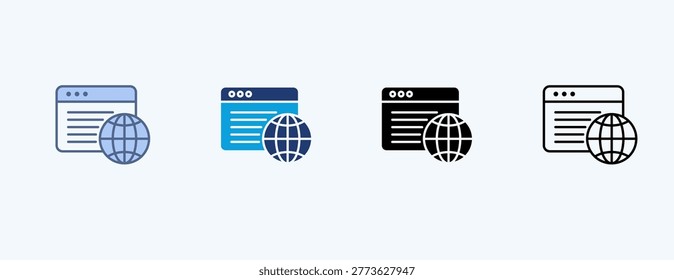 Webpage Multiple Icon Illustration Vector