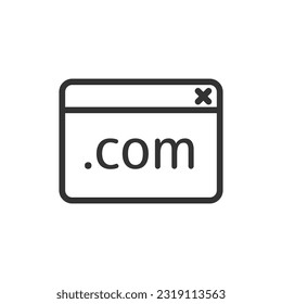 Icono de vector de contorno de página web aislado en fondo blanco. Icono de línea de página web para diseño web, móvil y ui.