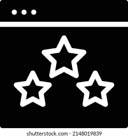 webpage rating Vector illustration on a transparent background.Premium quality symbols.Glyphs vector icon for concept and graphic design.