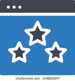 clasificación de páginas web Ilustración vectorial en un fondo transparente.Símbolos de calidad premium.Icono vector glifos para el concepto y el diseño gráfico.