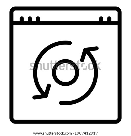 Webpage refresh icon. Outline Webpage refresh vector icon for web design isolated on white background