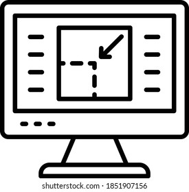Webpage Resize Concept, Responsive Web Development Vector Icon Design,