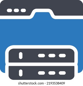 webpage server Vector illustration on a transparent background.Premium quality symmbols.Glyphs vector icon for concept and graphic design.
