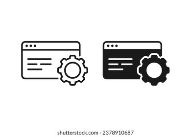 Webpage settings icon. Illustration vector