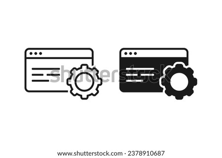 Webpage settings icon. Illustration vector