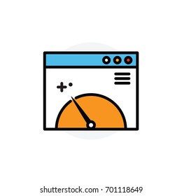 Webpage speed Isolated Line Vector Illustration editable Icon