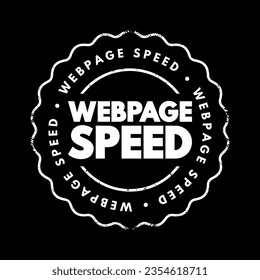 Webpage Speed text stamp, concept background