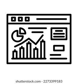 Webpage Statistics Icon Design For Personal And Commercial use