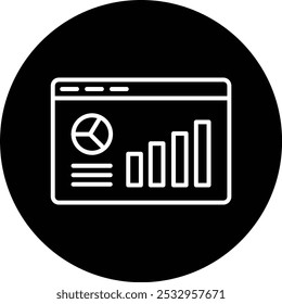 Webseitenstatistik, Vektorgrafik, detailliertes Symbol