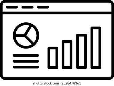 Symbol für die Vektorgrafik der Webseitenstatistik