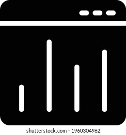 webpage stats vector glyph flat icon