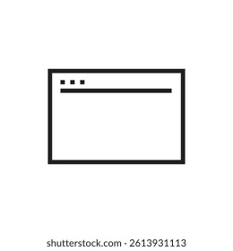 webpage tab icon editable outline stroke vector eps