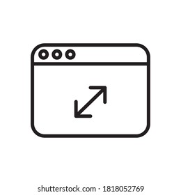 webpage template with arrows line style icon vector illustration design