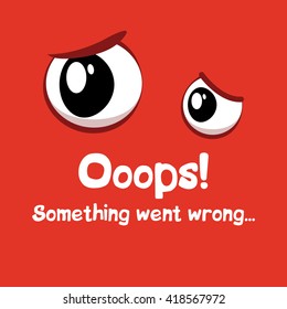 Webpage template. Funny Error 404 Page vector Illustration