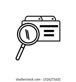 webpage template with magnifying glass vector illustration design