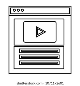 webpage template with media player icons