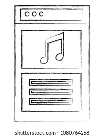 webpage template with music note
