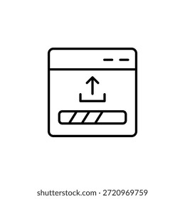 Webpage Upload Signification, Minimalist Progress Concept,