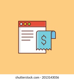 webpage vector flat color icon