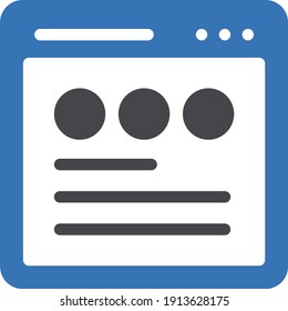 icono de color de glifo vectorial de página web